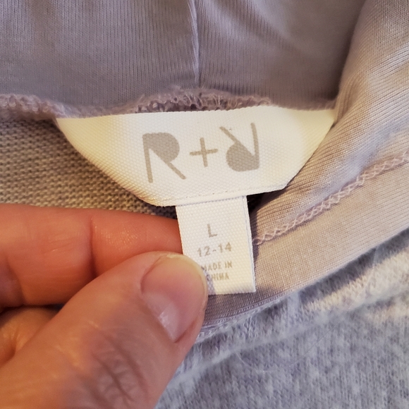 Girls R+R size Large 12/14 light purple hoodie sweater - Picture 7 of 7